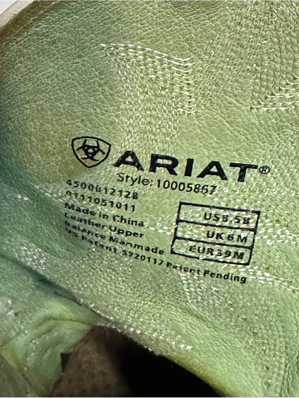 Ariat Brown Leather Western Boots with Cream Stitching - Picture 4 of 4